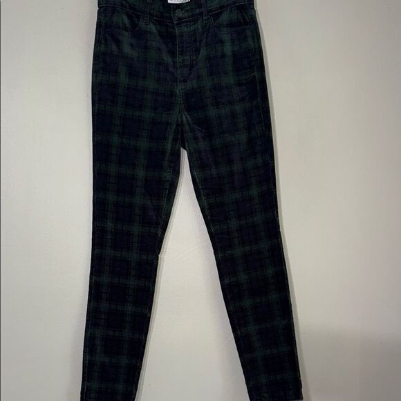 LOFT Plaid Velvet Skinny Pants 4/27 - Picture 3 of 10